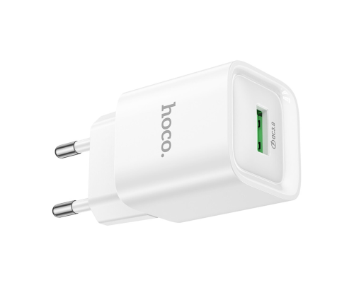 Зарядний пристрій Hoco C145A 18W 3A 1USB-A white PLS-00-00141173