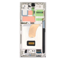 Дисплей Samsung S918 Galaxy S23 Ultra з сенсором та рамкою beige (Original) PLS-00-00106942