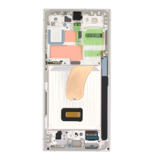 Дисплей Samsung S918 Galaxy S23 Ultra з сенсором та рамкою beige (Original) PLS-00-00106942