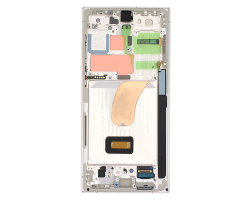 Дисплей Samsung S918 Galaxy S23 Ultra з сенсором та рамкою beige (Original) PLS-00-00106942