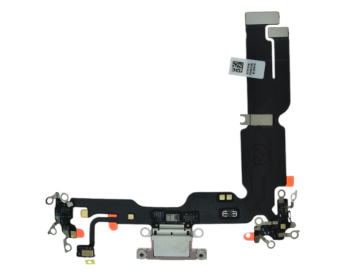 Шлейф iPhone 15 Plus з роз'ємом зарядки pink (Original China) PLS-00-00112857