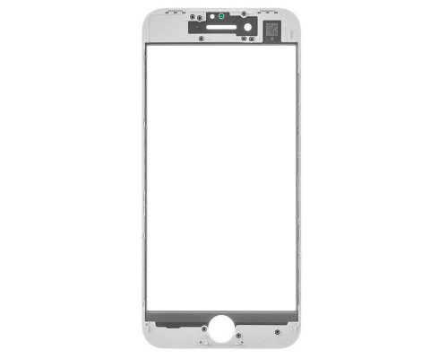 Скло дисплея iPhone 8 з рамкою та OCA white (Original China) PLS-00-00016945