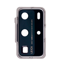 Скло камери Huawei P40 Pro з рамкою silver PLS-00-00047062
