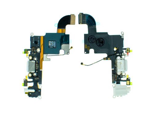 Шлейф iPhone 6S з роз'ємом зарядки white (Original Used) PLS-00-00094821