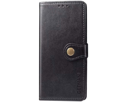 Чохол-книжка Leather GETMAN with card holder Xiaomi Redmi Note 9s black PLS-00-00088173