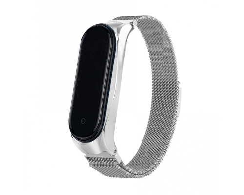 Ремінець Xiaomi Mi Band (3,4) Milanese Loop silver PLS-00-00073747