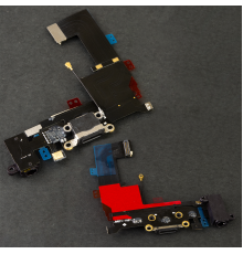 Шлейф iPhone 5s з роз'ємом зарядки та навушників black (Original China) PLS-00-00020820