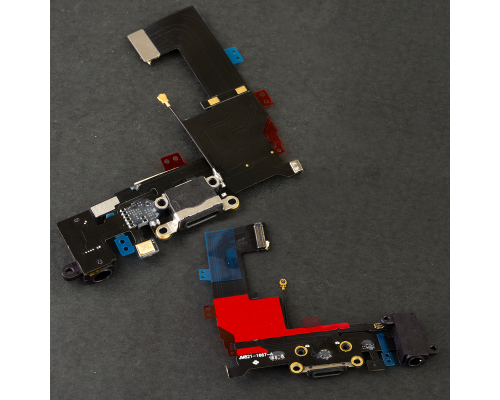 Шлейф iPhone 5s з роз'ємом зарядки та навушників black (Original China) PLS-00-00020820