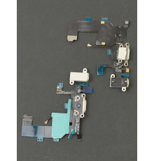 Шлейф iPhone 5 з роз'ємом зарядки та навушників white (Original Used) PLS-00-00007020