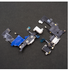 Шлейф iPhone 5 з роз'ємом зарядки та навушників white (Original China) PLS-00-00020833
