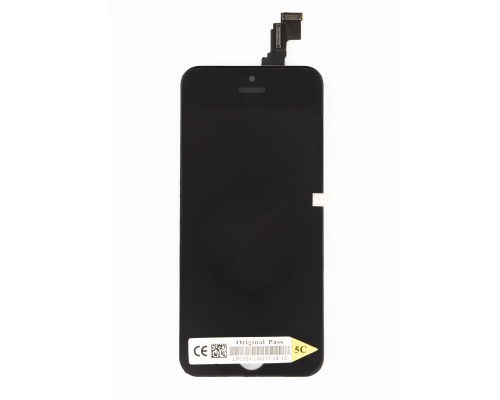 Дисплей iPhone 5C з сенсором та рамкою black (Original Refurbished Touch) PLS-00-00016710