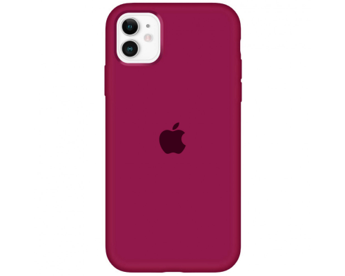 Чохол Silicone Case Full Protective iPhone 11 maroon PLS-00-00071862