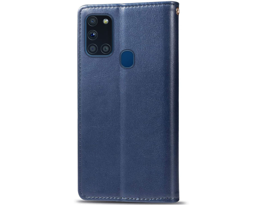 Чохол-книжка Leather GETMAN with card holder Samsung A217 Galaxy A21s blue PLS-00-00086121
