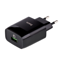 Зарядний пристрій Hoco C72Q 18W 3A 1USB-A з кабелем Type-C black PLS-00-00059567