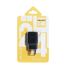 Зарядний пристрій Hoco C22A 12W 2.4A 1USB-A black PLS-00-00051444