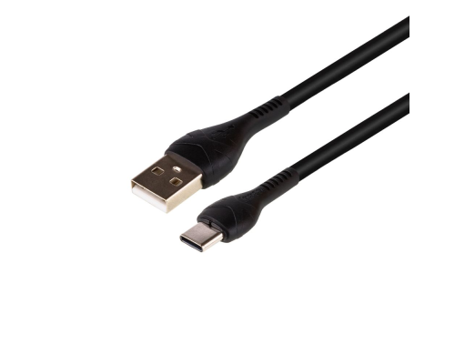 Зарядний пристрій Hoco C72Q 18W 3A 1USB-A з кабелем Type-C black PLS-00-00059567