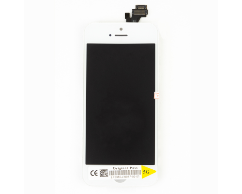 Дисплей iPhone 5 з сенсором та рамкою white (Original Refurbished Touch) PLS-00-00016709