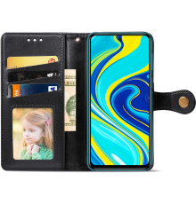 Чохол-книжка Leather GETMAN with card holder Xiaomi Redmi Note 9s black PLS-00-00088173