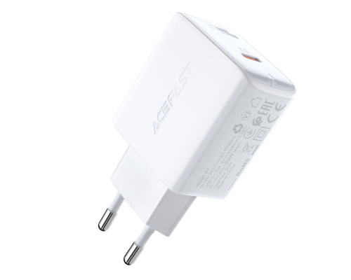 Зарядний пристрій Acefast A1 20W 3A USB-С white PLS-00-00101585