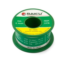 Припій BAKU BK-10004, Sn 97%, Ag 0.3%, Cu 0.7%, Flux 2%, 0.4 мм, 50 г