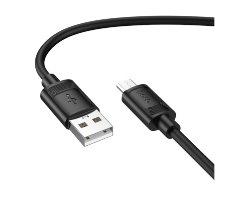 Кабель USB Hoco X122 Silicone Micro 2.4A Чорний ma38357_3668378