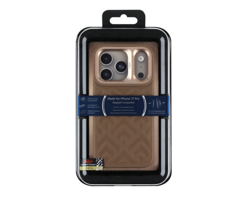 Чохол Kajsa Briquette Collection Rhombus with MagSafe для iPhone 17 Pro Desert Gold B-Ring ma39045_3869657 2020000509387