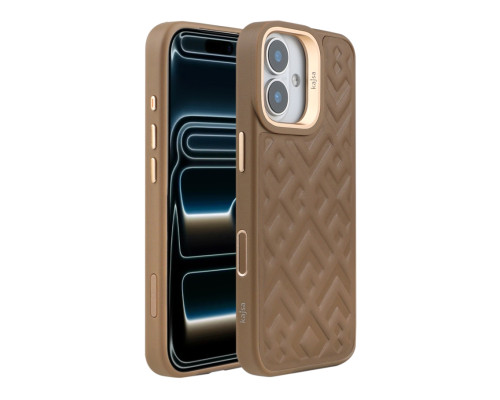 Чохол Kajsa Briquette Collection Rhombus with MagSafe для iPhone 17 Desert Gold ma39047_3869664 2020000509455
