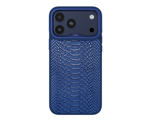 Чохол Kajsa Glamorous Collection Snake Pattern with MagSafe для iPhone 17 Pro Max Blue Plus O-Ring ma240160_634074 4894505274266