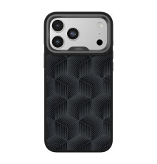 Чохол Kajsa Splendid Collection 3D Cube Pattern with MagSafe для iPhone 17 Pro Max Black O-Ring ma240162_634081 4894505241565