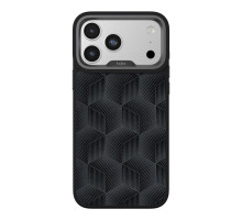 Чохол Kajsa Splendid Collection 3D Cube Pattern with MagSafe для iPhone 17 Pro Black O-Ring ma240163_634091 4894505241503