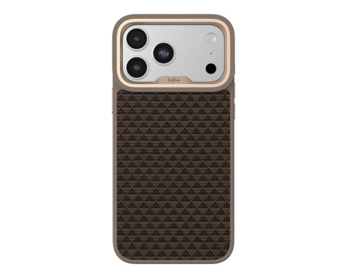 Чохол Kajsa Glamorous Collection Pyramid Pattern with MagSafe для iPhone 17 Pro Desert Gold O-Ring ma240227_634270 4894505261044