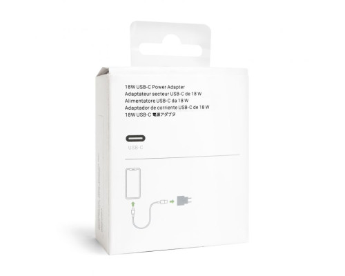 Мережевий зарядний пристрій (адаптер) для Apple iРhone A1692 PD / 18W / 3100mAh white High Quality carton box