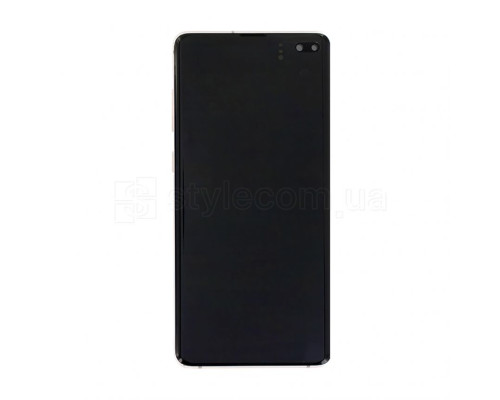 Дисплей (LCD) для Samsung Galaxy S10 Plus/G975 (2019) з тачскріном та рамкою black Service Original (PN:GH82-18849A) TPS-2710000191889