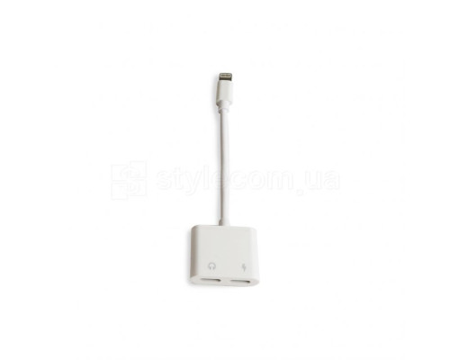 Перехідник GL-033 для Apple iPhone 2в1 навушник - зарядка