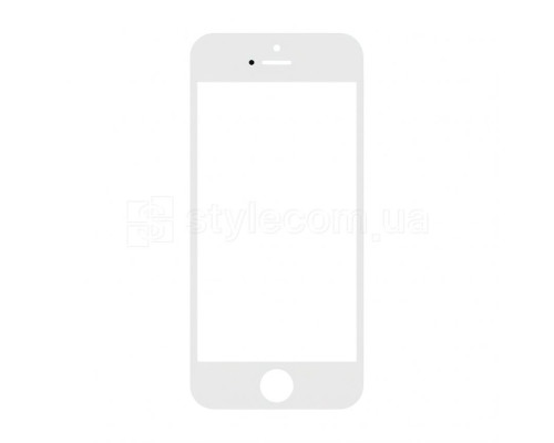 Скло для переклеювання для Apple iPhone 5 з рамкою та OCA-плівкою white Original Quality TPS-2710000160120