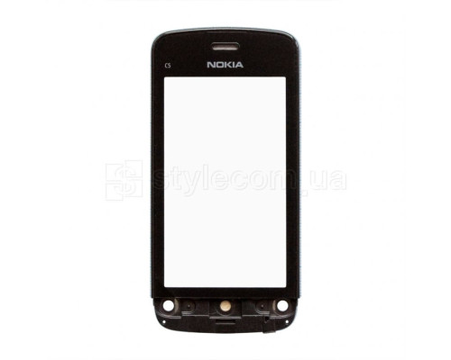 Тачскрін (сенсор) для Nokia C5-03, C5-04 з рамкою black Original Quality TPS-2701831800002