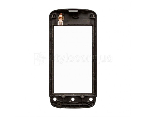 Тачскрін (сенсор) для Nokia C5-03, C5-04 з рамкою black Original Quality TPS-2701831800002