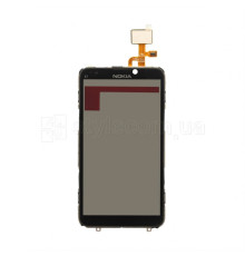 Тачскрін (сенсор) для Nokia E7-00 з рамкою black Original Quality TPS-2702200500004