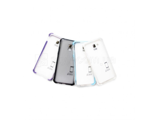 Чохол силіконовий з кольоровою рамкою для Samsung Galaxy J6/J600 (2018) violet/transp TPS-2710000177395