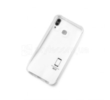 Чохол силіконовий з кольоровою рамкою для Samsung Galaxy M20/M205 (2019) white/transp TPS-2710000177500