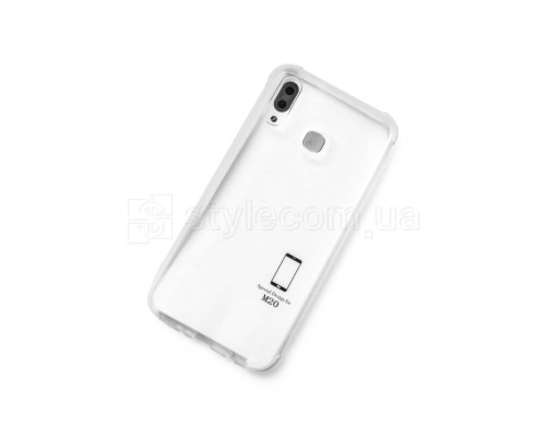 Чохол силіконовий з кольоровою рамкою для Samsung Galaxy M20/M205 (2019) white/transp TPS-2710000177500