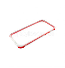 Чохол силіконовий з кольоровою рамкою для Samsung Galaxy A30/A305 (2019) red/transp TPS-2710000177579