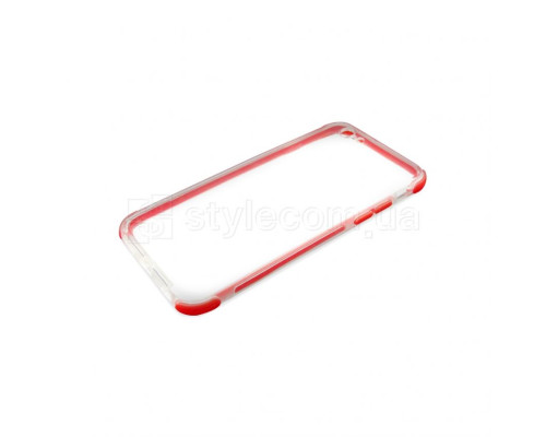 Чохол силіконовий з кольоровою рамкою для Samsung Galaxy A30/A305 (2019) red/transp TPS-2710000177579