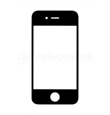 Скло для переклеювання для Apple iPhone 4 black Original Quality TPS-2701587200002