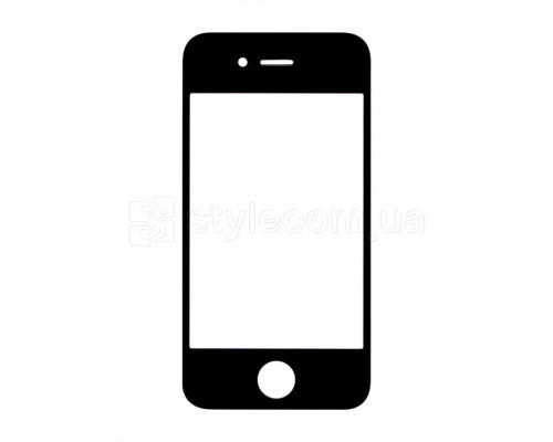 Скло для переклеювання для Apple iPhone 4 black Original Quality