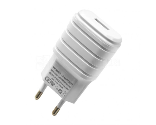 Мережевий зарядний пристрій (адаптер) CHARGER 1USB / 1A white