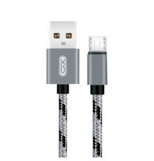 Кабель USB XO NB10 Micro Quick Charge 2.4A grey