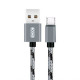 Кабель USB XO NB10 Micro Quick Charge 2.4A grey