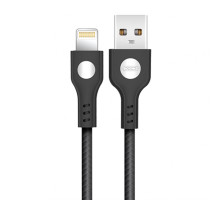 Кабель USB XO NB107 Lightning Quick Charge 2.1A black TPS-2710000181651