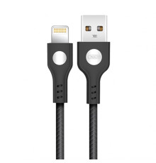 Кабель USB XO NB107 Lightning Quick Charge 2.1A black TPS-2710000181651